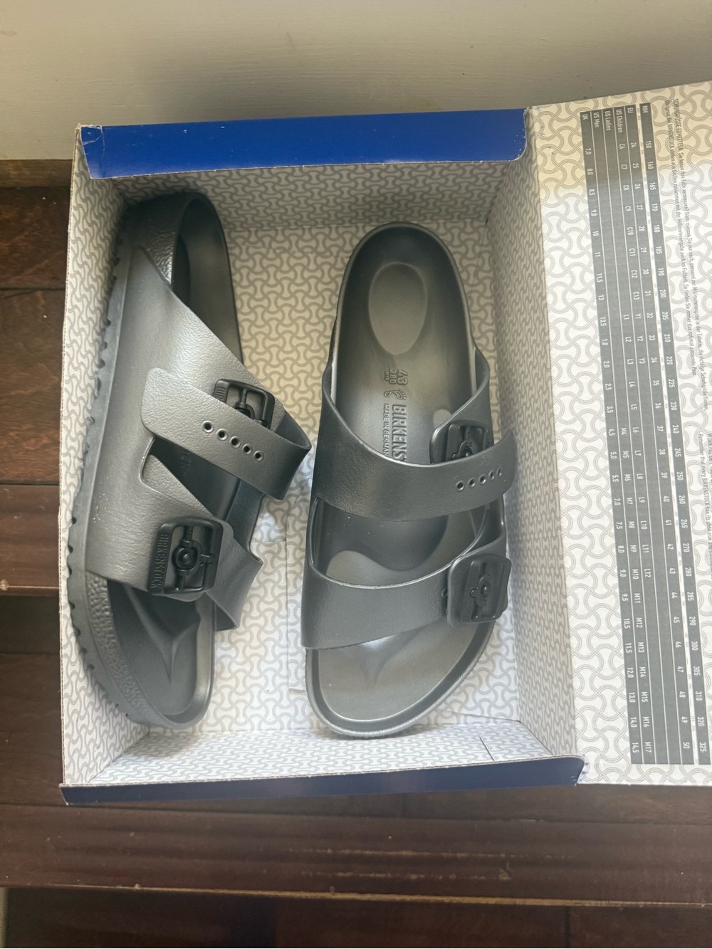 Birkenstock Men's Two-Strap EVA Sandals in Silvery Gray